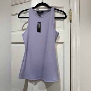 White House Black Market Lilac Fitted Sleeveless Tank Top